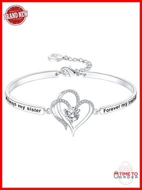 Badass Sister Bangle Bracelet Engraved Gift for Best Friend Women Jewelry